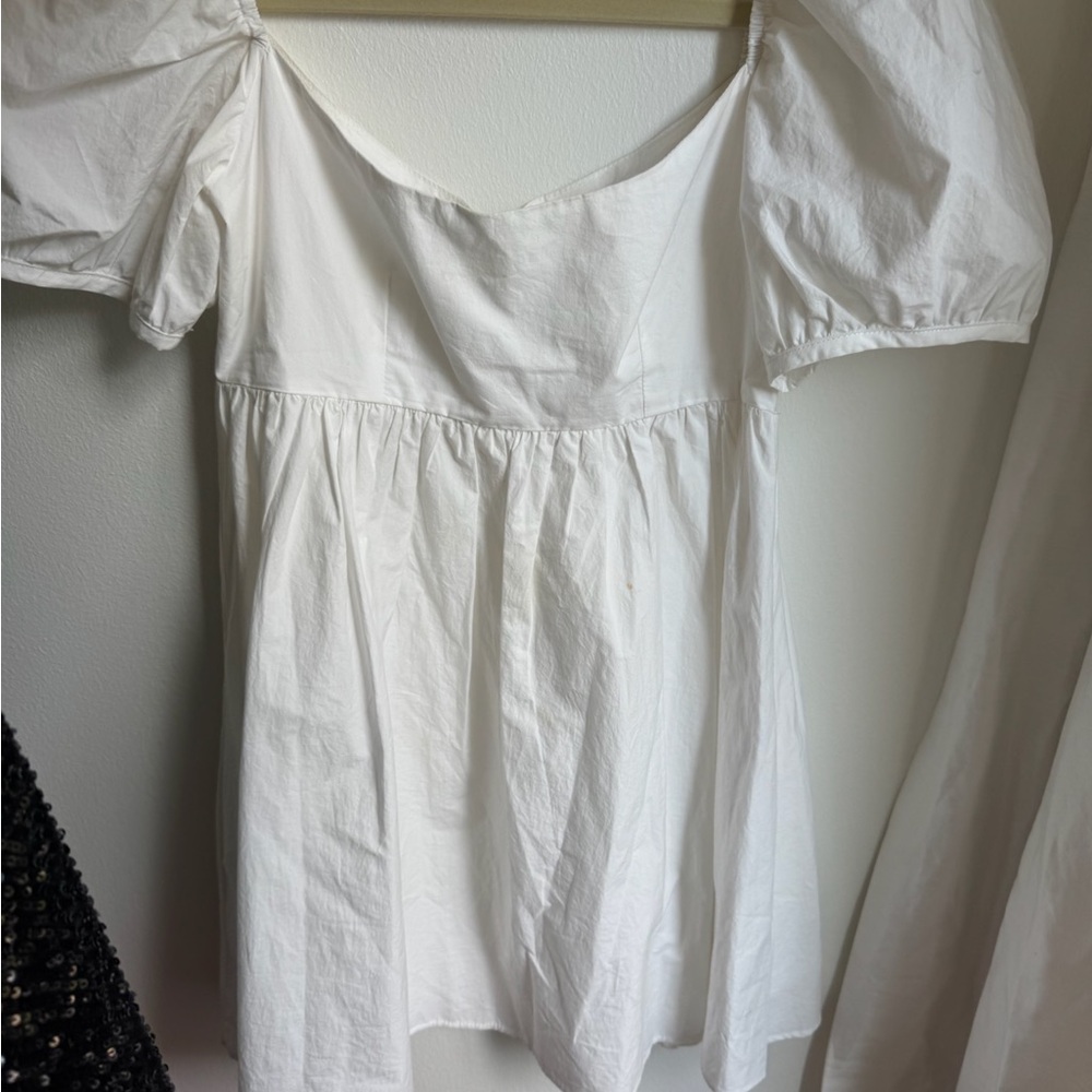 Ciao Lucia White Puff Sleeve Ruffled Blouse
